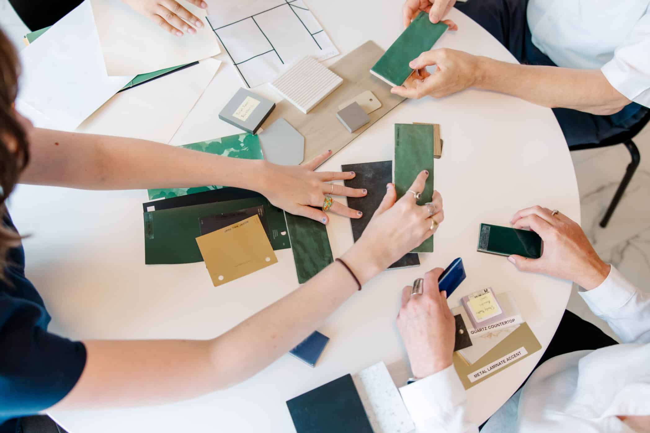 Cole & Denny Architects looking at tiles