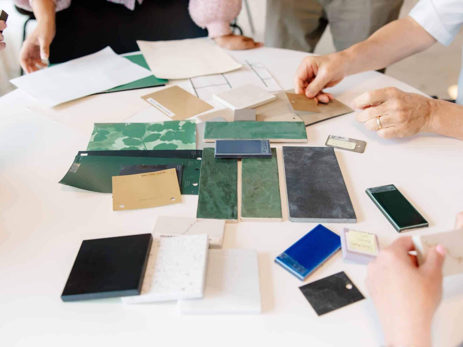 Cole & Denny Architects looking at tiles
